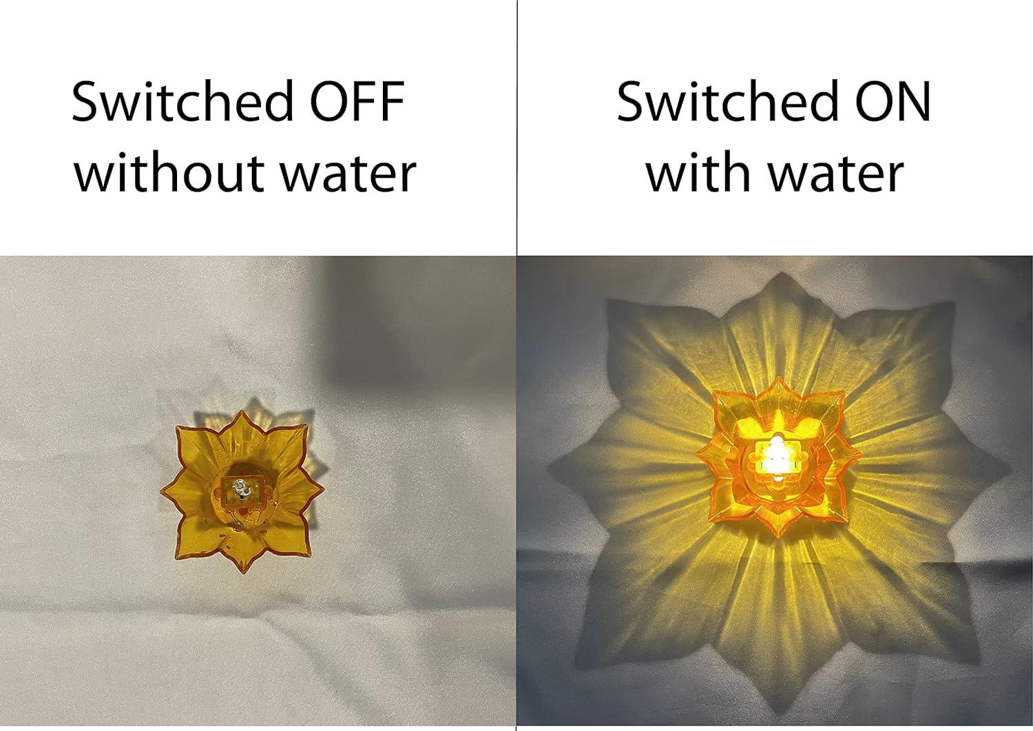 3D LOTUS WATER SENSOR DIYA (Pack Of 6/12/24)