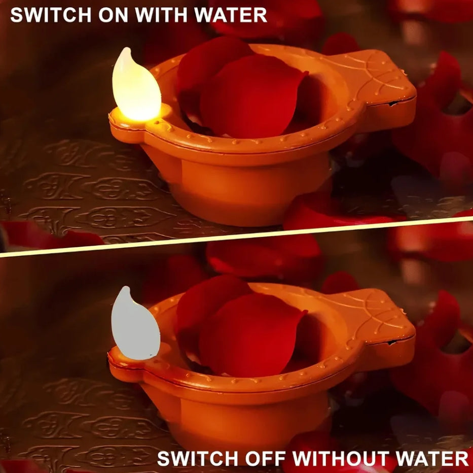 Braced Water Sensor Diya [Pack of 6]