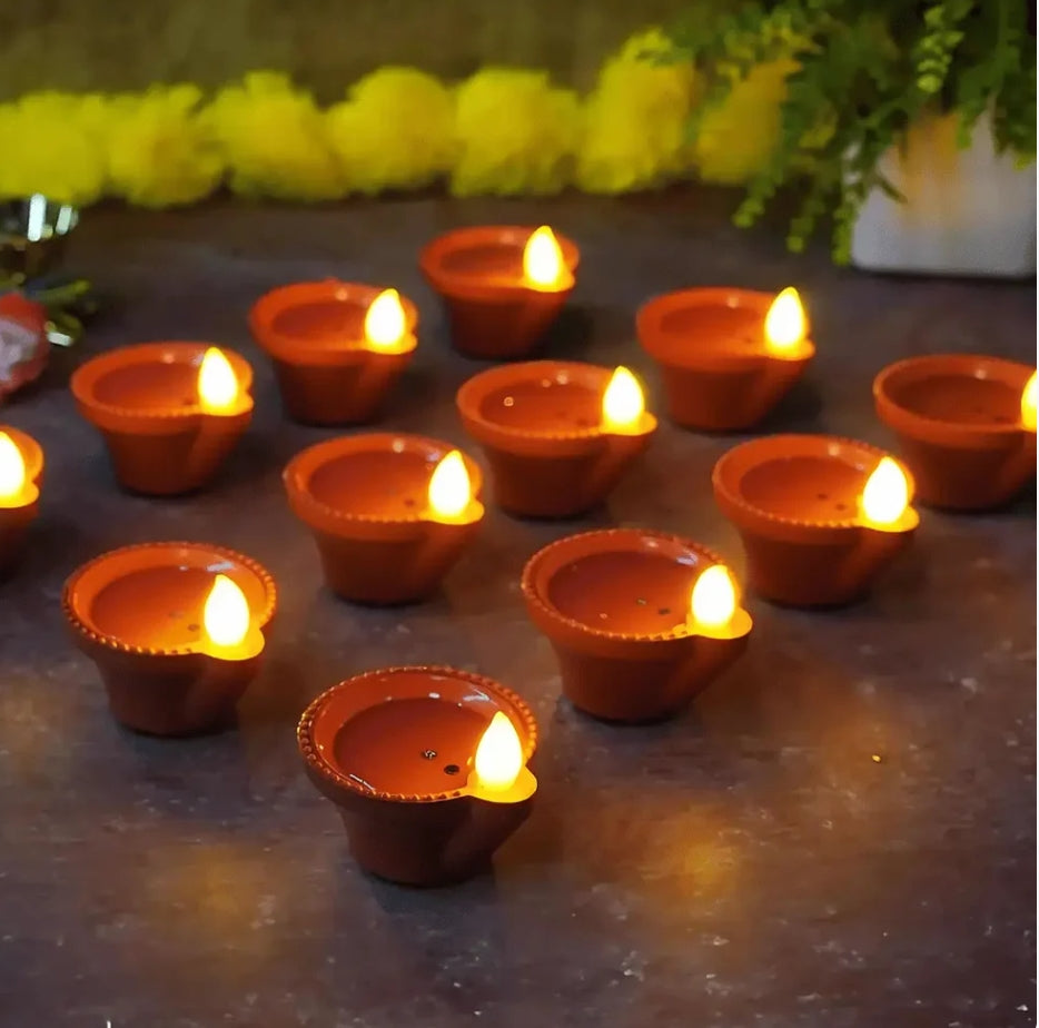 Braced Water Sensor Diya [Pack of 6]