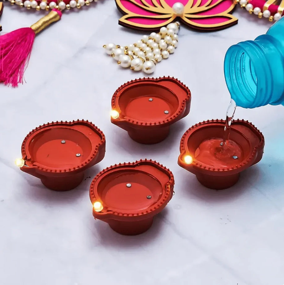 Braced Water Sensor Diya [Pack of 6]
